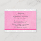Pink, White, and Gray Damask Enclosure Card (Back)