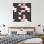 pink white and gray geometric canvas print