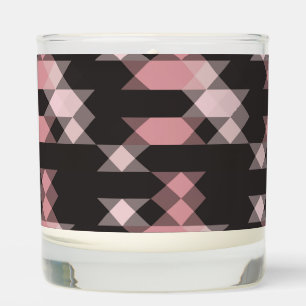 pink white and gray geometric scented candle
