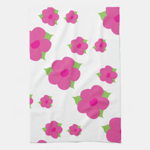 Pink White and green Kitchen Towel