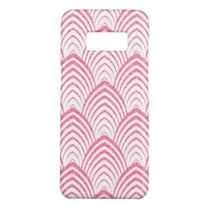 Pink &amp; White Art-Deco Geometric Pattern Case-Mate Samsung Galaxy S8 Case