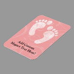 Pink/White Baby Footprints Magnet