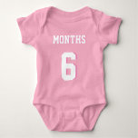 Pink &amp; White Baby | Sports Jersey Design Baby Bodysuit at Zazzle