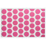 Pink White Big Polka Dots Fabric