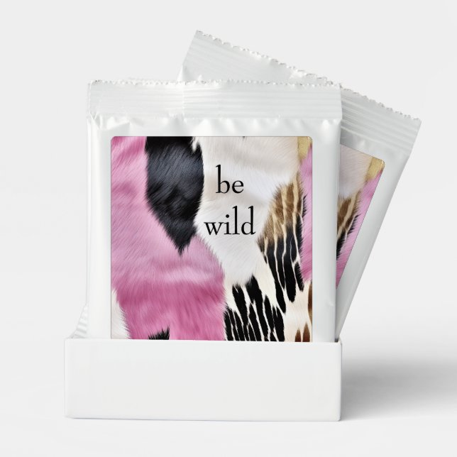 Pink White Black Girly Leopard Margarita Drink Mix (Pair)