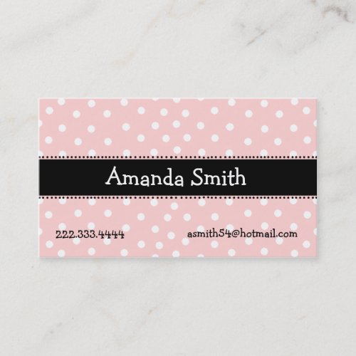 Pink, White, &amp; Black Play Date Card Business Card