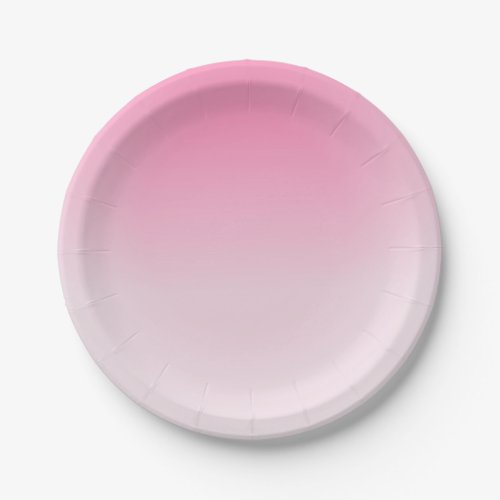 Pink White Blank Trendy Elegant Custom Template Paper Plates