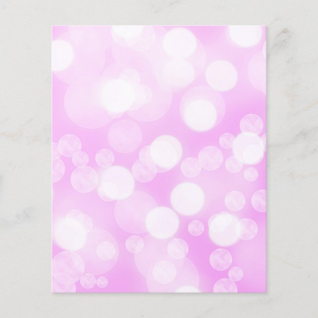 Pink & White Bokeh Scrapbook Paper (Front)