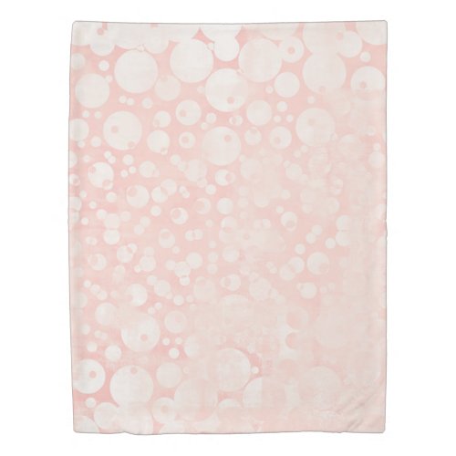 Pink white bubbles polka dots girly duvet cover
