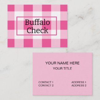 Pink White Buffalo Check