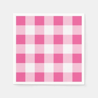 Pink White Buffalo Check Family Reunion Party