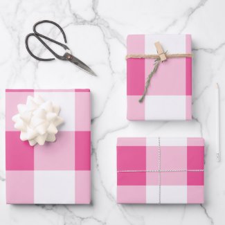 Pink White Buffalo Check