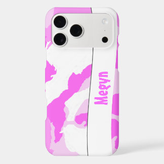 Pink White Camouflage Pattern Template iPhone 17 Pro Max Case