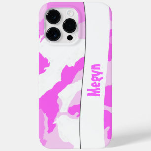 Pink White Camouflage Pattern Template Case-Mate iPhone 14 Pro Max Case