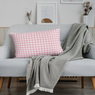 Pink & White Checkerboard Evergreen Pillow Case