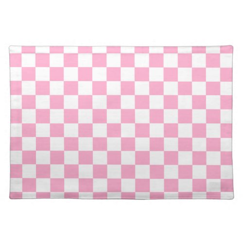 Pink White checkered _ Placemat