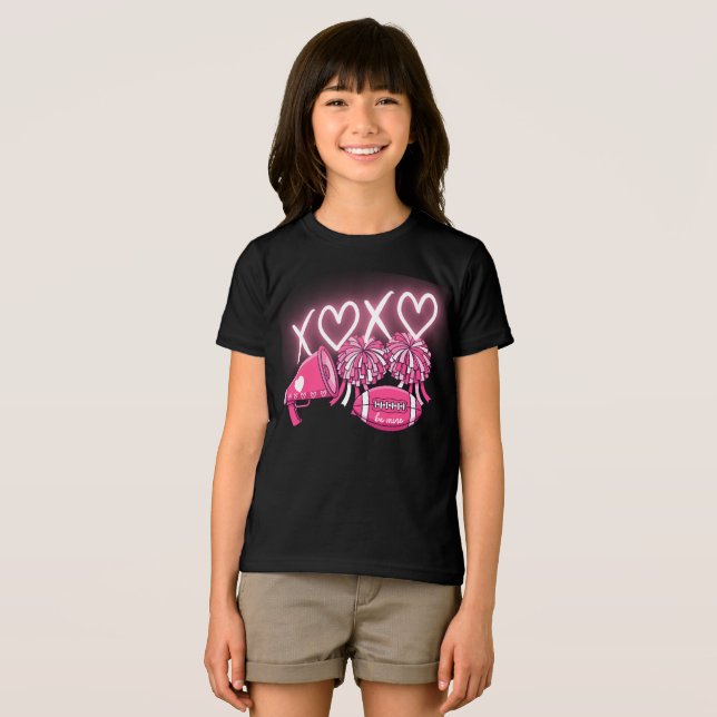 Pink & White Cheer Valentine's Day Shirt  (Front Full)