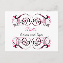 pink white Chic Business Thank You Cards
