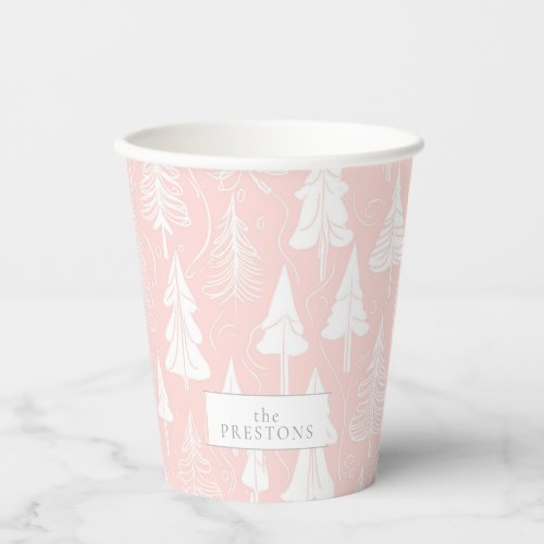 Pink White Christmas Pattern6 ID1009 Paper Cups