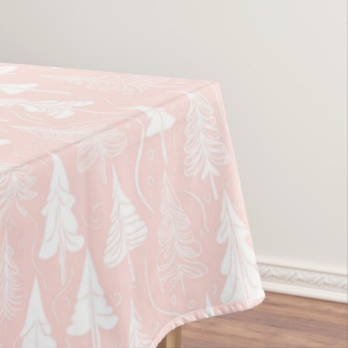 Pink White Christmas Pattern6 ID1009 Tablecloth