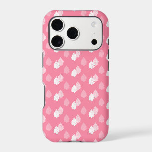 Pink White Christmas Tree Pattern iPhone 17 Pro Case