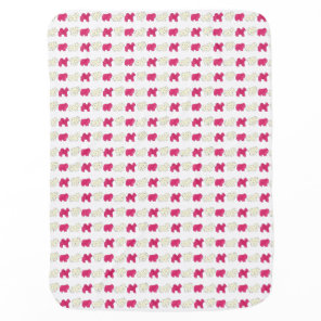Pink White Circus Zoo Animal Cookies Crackers Baby Blanket