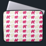 Pink White Circus Zoo Animal Cookies Crackers Laptop Sleeve<br><div class="desc">Design features an original marker illustration of a row of circus-themed animal crackers shaped like an elephant, camel, lion and rhino. Each animal cookie is covered in pink or white frosting, and topped with colorful sprinkles. A sweet treat for any occasion! Don't see what you're looking for? Need help with...</div>