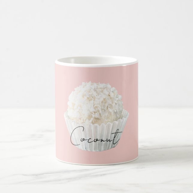 Pink White Coconut Cupcake Coffee Mug (Center)