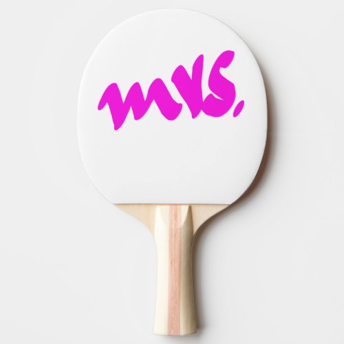 Pink White Colorful Mrs Gifts Colorful Stylish Ping Pong Paddle