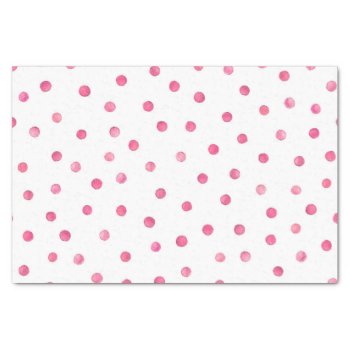 Pink White Confetti Dots Pattern Tissue Paper by allpattern at Zazzle