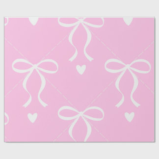 pink & white coquette bow Wrapping Paper