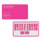 Pink white court reporter custom business cards