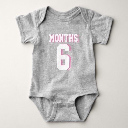 Pink  White Custom Football  Name Number Baby Baby Bodysuit