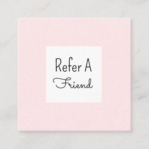 Pink White Customer Loyalty Referral Card