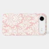 Pink&White Damask iPhone Case (Back (Horizontal))
