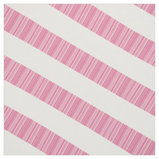 Pink White Diagonal Modern Stripes Fabric