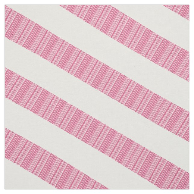 Pink White Diagonal Modern Stripes Fabric (Swatch)