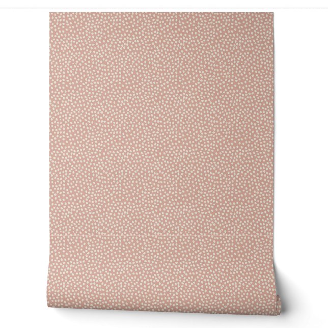 Pink White Dot Pattern Wallpaper (Unrolling)