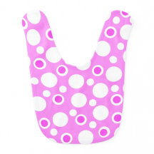 Pink & White dots Baby Bib