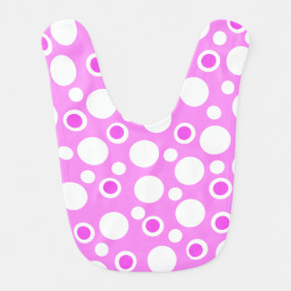 Pink & White dots Baby Bib