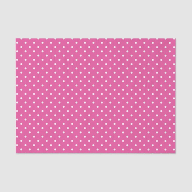 PINK & WHITE EASTER POLKA DOTS TISSUE PAPER (Front)