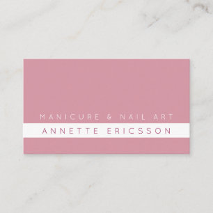 Pink white elegance business card