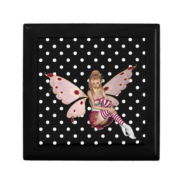 Pink & White Fairy 2 Polkadots Gift Box (Front)