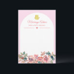 Pink white floral arch Chinese wedding advice card<br><div class="desc">Realize your dream wedding with an oriental touch! You can customize the design by adding your names and wedding date etc. You are also welcome to reach out to me for any special design which is uniquely for you. Double happiness symbol and red decorations are the must have items for...</div>