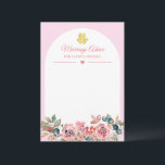 Pink white floral arch Chinese wedding advice card<br><div class="desc">Realize your dream wedding with an oriental touch! You can customize the design by adding your names and wedding date etc. You are also welcome to reach out to me for any special design which is uniquely for you. Double happiness symbol and red decorations are the must have items for...</div>