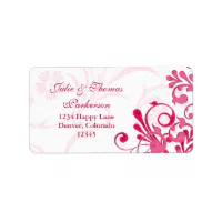 Blush Pink Floral Rustic Wedding Return Address Label | Zazzle