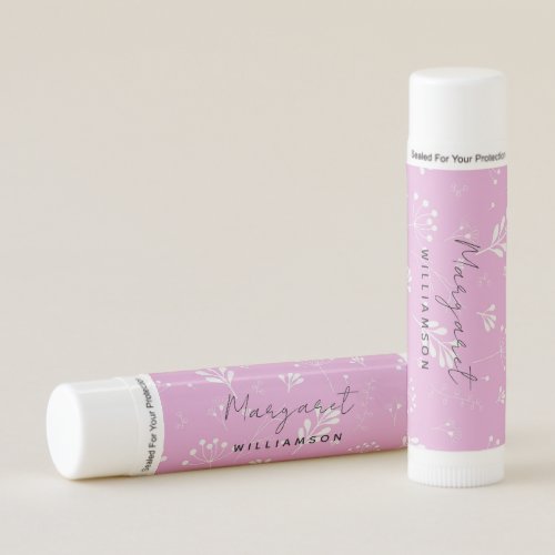 Pink & White Florals Personalized