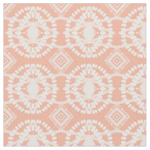 Pink  White Flow Geometric Pattern Fabric