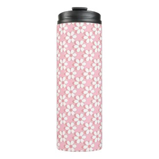 Pink & White Flower Pattern on Light Pink