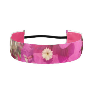 Pink & White Flowers 1-1/2" Non-Slip Headband